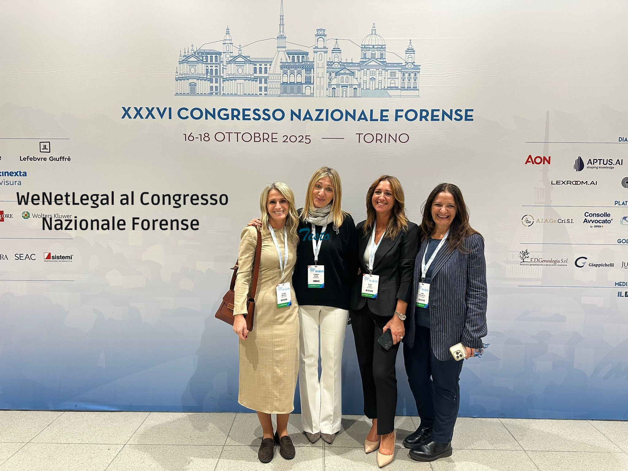 Lo Studio WeNetLegal al Congresso di Torino confronto, innovazione e crescita professionale.